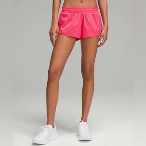 Lululemon Hotty Hot Low-Rise Lined Shorts 2.5” Glaze Pink Sz6 Rare Retired Color